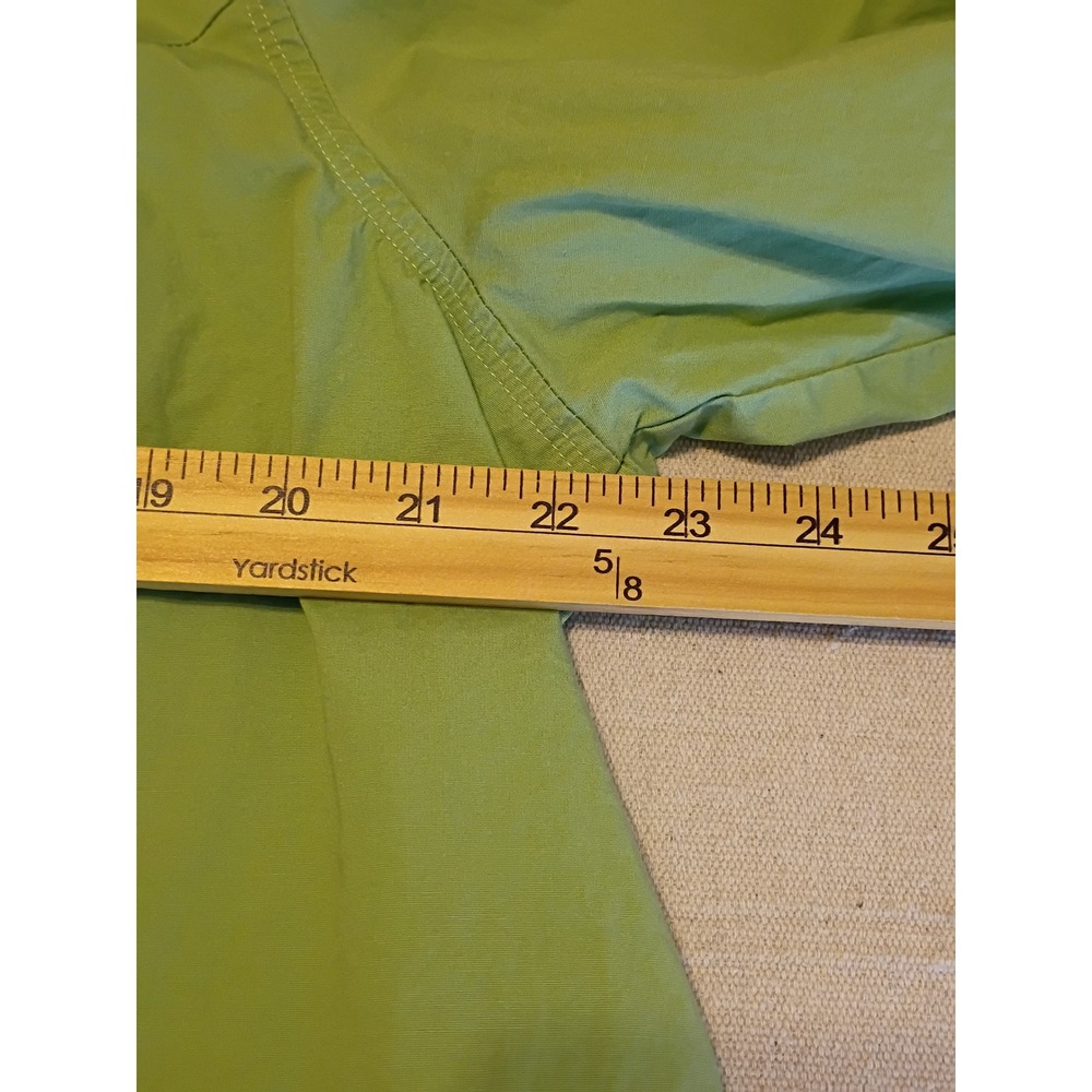 Karen Scott Sport Woman Lime Green Button Down Shirt 2X 3/4 Sleeve Cotton Blend - Picture 5 of 9